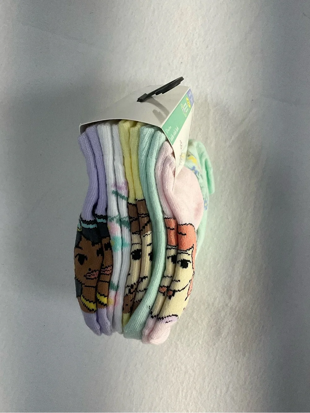 Toddler Ankle Socks – Pastel Pink & Mint Floral Princess 10 Pairs New.